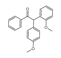 2-(2-methoxyphenyl)-2-(4-methoxyphenyl)-1-phenylethanone结构式