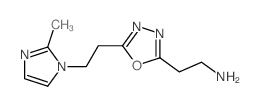 2-{5-[2-(2-甲基-咪唑-1-基)-乙基]-[1,3,4]噁二唑-2-基}-乙胺结构式