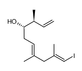 (3S,4S)-(6E,9E)-10-iodo-3,7,9-trimethyldec-1,6,9-trien-4-ol结构式