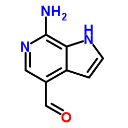 7-Amino-1H-pyrrolo[2,3-c]pyridine-4-carbaldehyde结构式