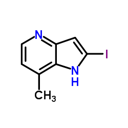 2-Iodo-7-methyl-1H-pyrrolo[3,2-b]pyridine结构式