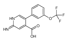 2-amino-5-[3-(trifluoromethoxy)phenyl]pyridine-4-carboxylic acid结构式