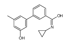 N-cyclopropyl-3-(3-hydroxy-5-methylphenyl)benzamide结构式