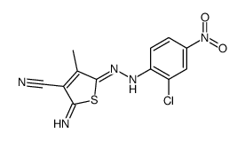 2-AMINO-5-((2-CHLORO-4-NITROPHENYL)AZO)-4-METHYL-3-THIOPHENECARBONITRILE结构式