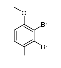 2,3-dibromo-1-iodo-4-methoxybenzene结构式