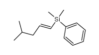 (E)-dimethyl(4-methylpent-1-en-1-yl)(phenyl)silane结构式