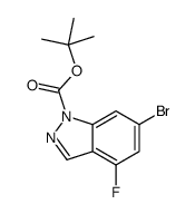 2-Methyl-2-propanyl 6-bromo-4-fluoro-1H-indazole-1-carboxylate Structure