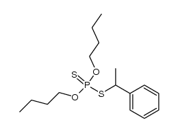 dithiophosphoric acid O,O'-dibutyl ester-S-(1-phenyl-ethyl ester)结构式