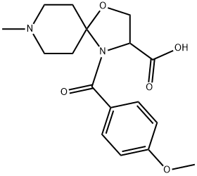 4-(4-methoxybenzoyl)-8-methyl-1-oxa-4,8-diazaspiro[4.5]decane-3-carboxylic acid picture