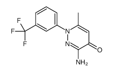 3-amino-6-methyl-1-[3-(trifluoromethyl)phenyl]pyridazin-4-one Structure