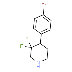 4-(4-Bromophenyl)-3,3-difluoropiperidine Structure