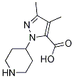 1-(piperidin-4-yl)-3,4-diMethyl-1H-pyrazol-5-carboxylic acid结构式