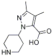 1-(piperidin-4-yl)-3,4-diMethyl-1H-pyrazol-5-carboxylic acid Structure