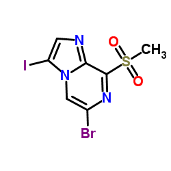 6-Bromo-3-iodo-8-(methylsulfonyl)imidazo[1,2-a]pyrazine Structure
