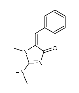 5-benzylidene-1-methyl-2-methylamino-4-imidazolinone结构式