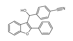 4-(hydroxy(2-phenylbenzofuran-3-yl)methyl)benzonitrile Structure