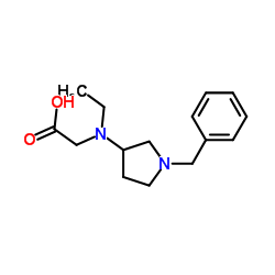 N-(1-Benzyl-3-pyrrolidinyl)-N-ethylglycine Structure