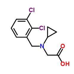 N-Cyclopropyl-N-(2,3-dichlorobenzyl)glycine结构式