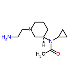 N-[(3R)-1-(2-Aminoethyl)-3-piperidinyl]-N-cyclopropylacetamide Structure