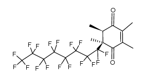 2,3,5,6-tetramethyl-5-perfluorooctyl-2-cyclohexene-1,4-dione结构式