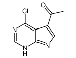 4-氯-5-乙酰基-7H-吡咯并[2,3-d]嘧啶结构式