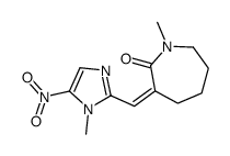 1-methyl-3-[(1-methyl-5-nitroimidazol-2-yl)methylidene]azepan-2-one Structure