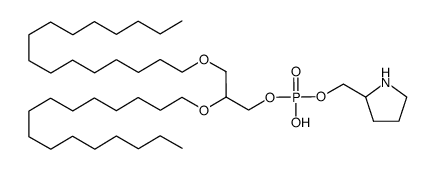 1,2-di-O-hexadecyl-rac-glycero-3-phosphonoxy pyrrolidine methanol结构式