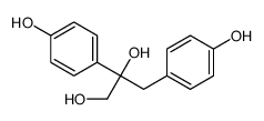2,3-bis(4-hydroxyphenyl)propane-1,2-diol结构式