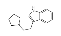 3-(2-pyrrolidin-1-ylethyl)-1H-indole结构式