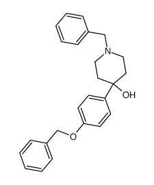 1-benzyl-4-(4-benzyloxyphenyl)-4-hydroxypiperidine Structure