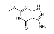 3-amino-4,5-dihydro-6-methylthio-4-oxo-1H-pyrazolo<3,4-d>pyrimidine结构式