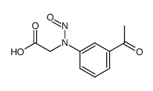 N-nitroso-N-(3-acetylphenyl)glycine结构式