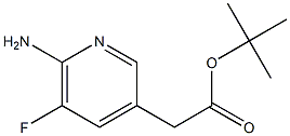 tert-butyl 2-(6-amino-5-fluoropyridin-3-yl)acetate结构式