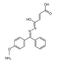 azanium,(Z)-4-[(2E)-2-[(4-methoxyphenyl)-phenylmethylidene]hydrazinyl]-4-oxobut-2-enoate Structure