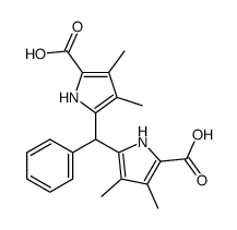 5-[(5-carboxy-3,4-dimethyl-1H-pyrrol-2-yl)-phenylmethyl]-3,4-dimethyl-1H-pyrrole-2-carboxylic acid结构式