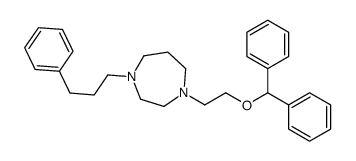 1-(2-(2-(diphenyl)methoxy)ethyl)-4-(3-phenylpropyl)homopiperazine结构式