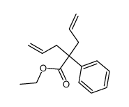 ethyl 2-phenyl-2-(prop-2-enyl)pent-4-enoate结构式