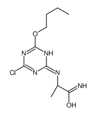 (2S)-2-[(4-butoxy-6-chloro-1,3,5-triazin-2-yl)amino]propanamide结构式