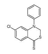 7-chloro-1-phenyl-1,2-dihydro-benzo[d][1,3]thiazine-4-thione结构式