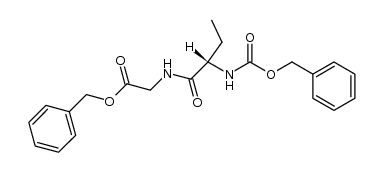 N-Benzyloxycarbonyl-L-α-amino-butyryl-glycin-benzylester结构式