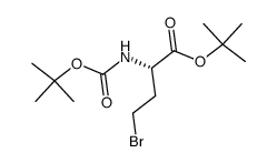 tert-butyl (S)-2-[(tert-butoxycarbonyl)amino]-4-bromobutanoate Structure