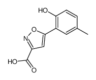 5-(2-hydroxy-5-methylphenyl)-3-isoxazolecarboxylic acid Structure