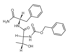 benzyl ((2S,3R)-1-(((S)-1-amino-1-oxo-3-phenylpropan-2-yl)amino)-3-hydroxy-1-oxobutan-2-yl)carbamate结构式