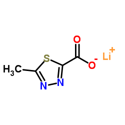 Lithium 5-methyl-1,3,4-thiadiazole-2-carboxylate structure