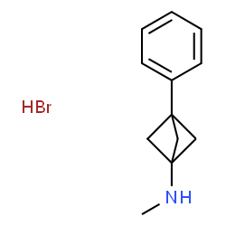 N-methyl-3-phenylbicyclo[1.1.1]pentan-1-amine hydrobromide structure