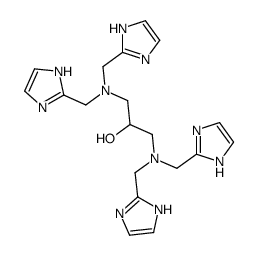 1,3-bis[bis(1H-imidazol-2-ylmethyl)amino]propan-2-ol结构式