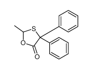 2-methyl-4,4-diphenyl-1,3-oxathiolan-5-one结构式