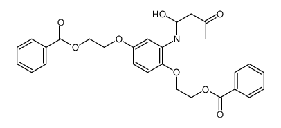 2-[4-(2-benzoyloxyethoxy)-3-(3-oxobutanoylamino)phenoxy]ethyl benzoate结构式