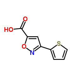 3-(2-Thienyl)-5-isoxazolecarboxylic Acid structure