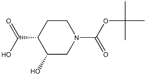 rel-(3S,4S)-1-(叔丁氧羰基)-3-羟基哌啶-4-羧酸图片